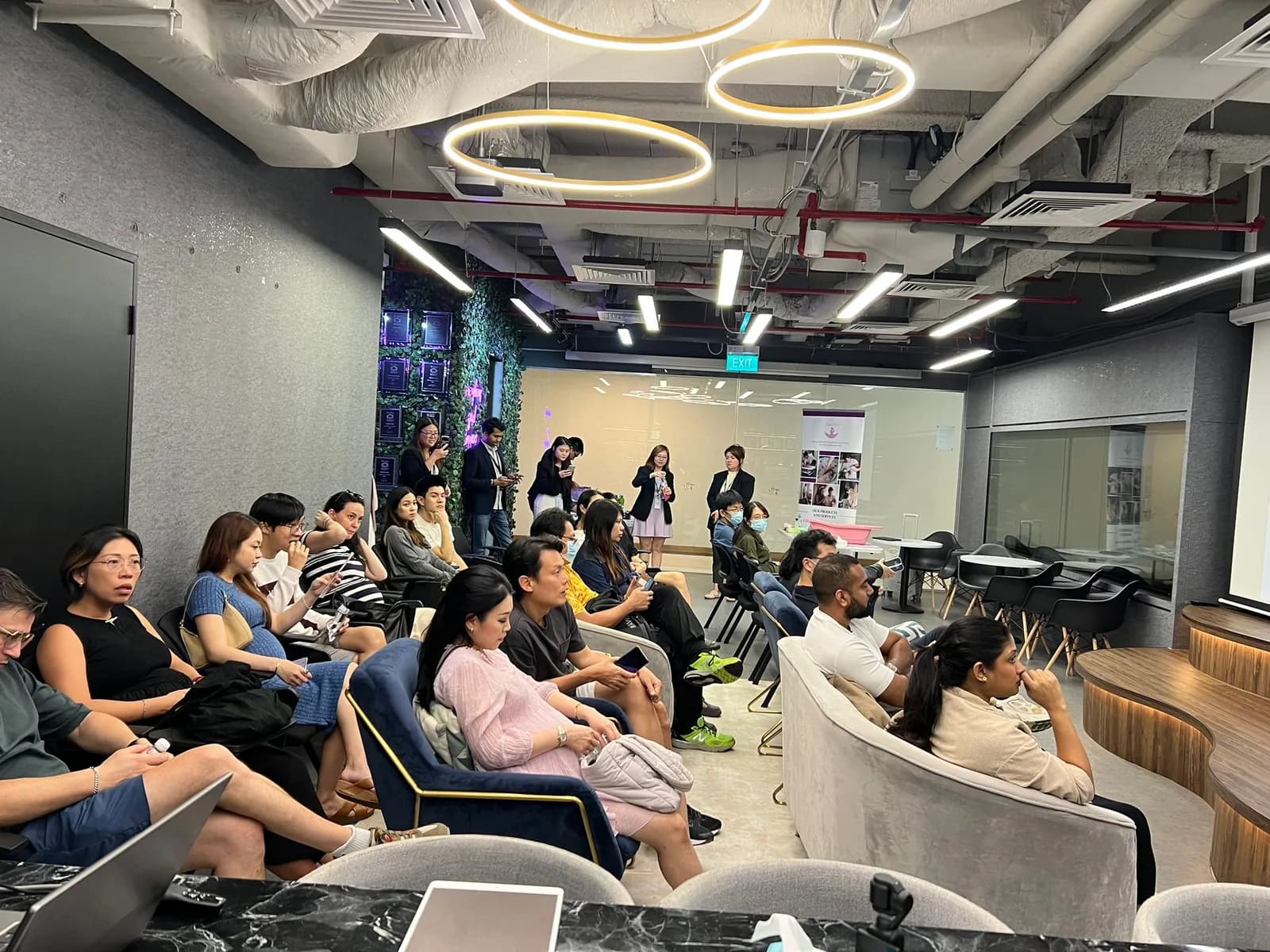 Parents attending a NannyMoon education session