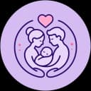Nanny Arrival and Parenthood Circle Icon